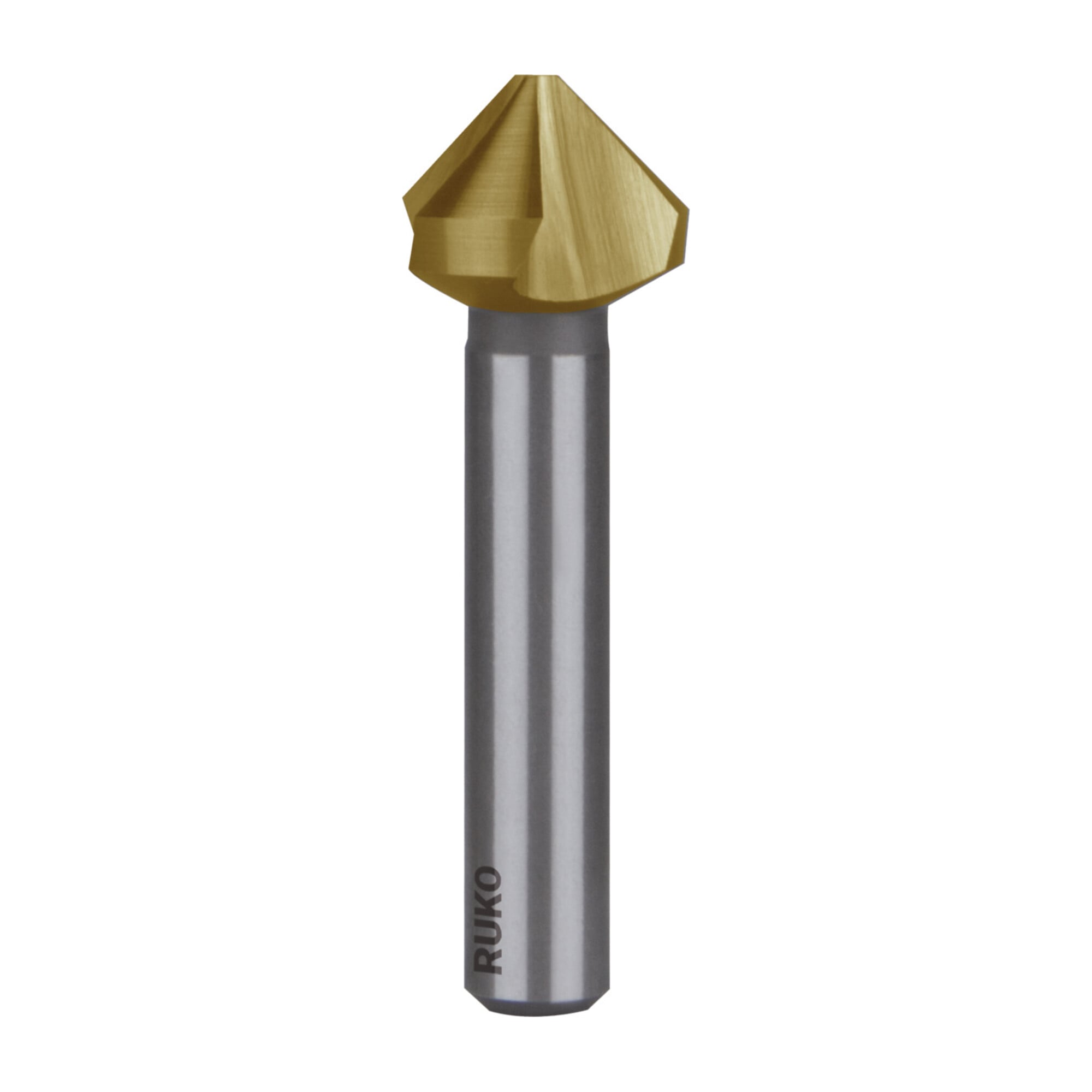 RUKO Kegel- und Entgratsenker DIN 335 Form C 90 Grad HSS-TiN, geschliffen D1 2,2 mm D2 9,4 mm