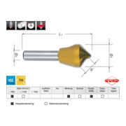Ruko Kegel- und Entgratsenker-Modul mit Querloch 90° HSS Co 5 + HSS-TiN, in Quadro Pack-2