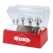 RUKO Kegel- und Entgratsenker-Satz DIN 335 Form C 90 Grad HSS für Aluminium