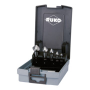 RUKO Kegel- und Entgratsenker-Satz Form C 82° HSS in ABS-Kunststoffkassette-1