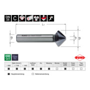 Ruko Kegel- und Entgratsenker ULTIMATECUT DIN 335 Form C 90° HSS Co 5 RUnaTEC