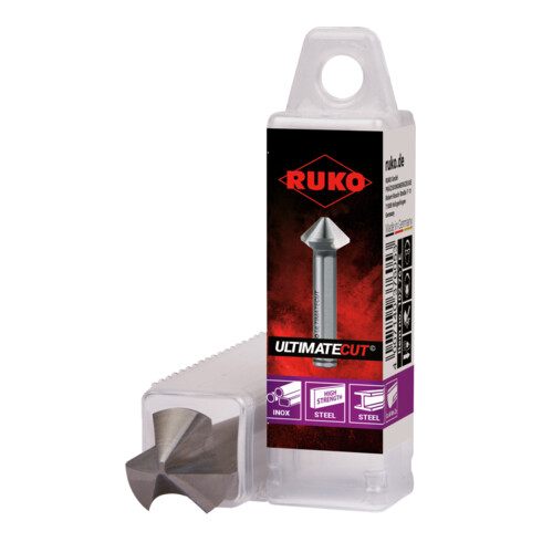 Ruko ULTIMATECUT Kegel- und Entgratsenker HSSE-Co 5 DIN 335 Form C 90° Ø 6,3 mm