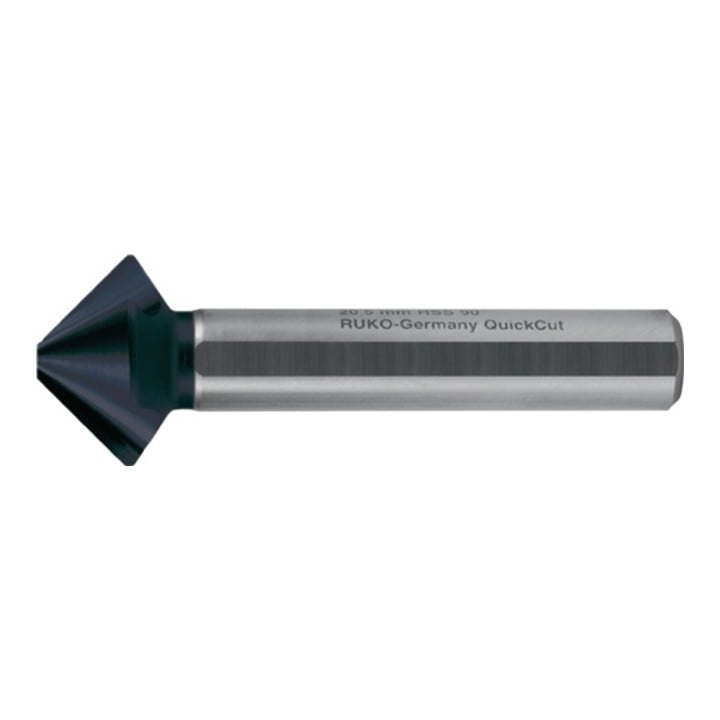 RUKO Kegel- und Entgratsenker DIN 335-C 90° HSS-TiAIN QuickCut