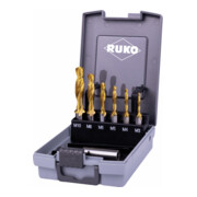 Ruko Kombi-Maschinengewindebohrer-Satz „kurz“ HSS TiN - 7 tlg. (Kassette Kunststoff)-1