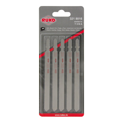 RUKO Lame de scie sauteuse 8016 HSS