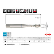 Ruko Maschinengewindebohrer M DIN 371 HSS, Form C / 35° RSP