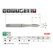 RUKO Maschio a macchina HSS Co 5, forma B-3