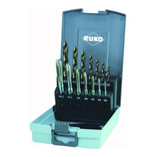 Ruko MGB Jeu Flowstep TIP HSSCo 14 pcs. M3-M12 dans Rosebox