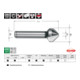 Ruko Module Fraises à chanfreiner 3 dents DIN 335 forme C 90° HSS + HSS Co 5, en Quadro Pack-5