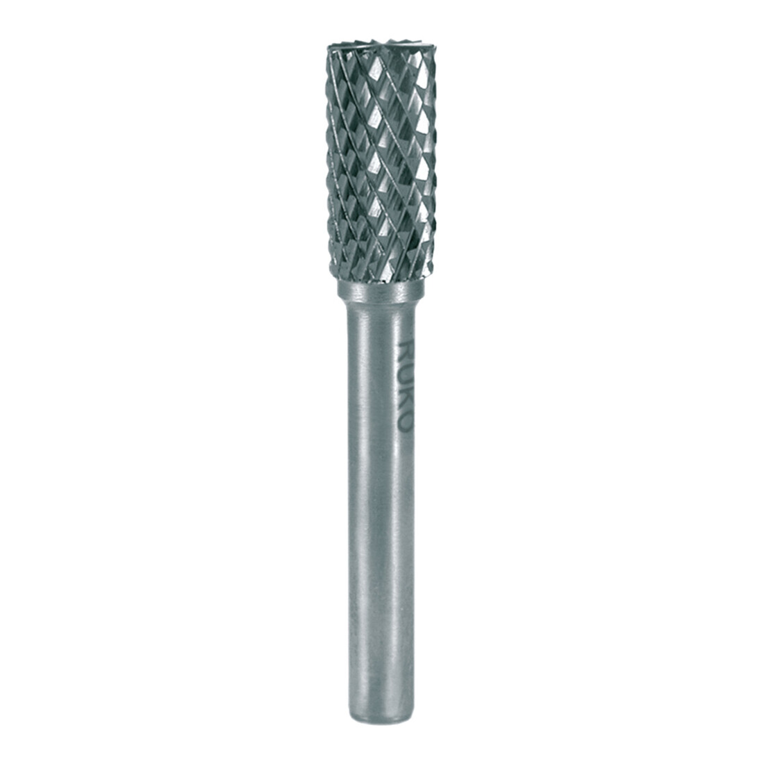 RUKO Perno di fresatura in metallo duro, cilindro forma B (ZYAS) con dentatura frontale, Ø12mm