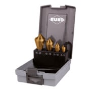 RUKO Querlochsenkersatz 2-5/5-10/10-15/15-20mm HSS-TiN 4 tlg. Ku.-Kassette