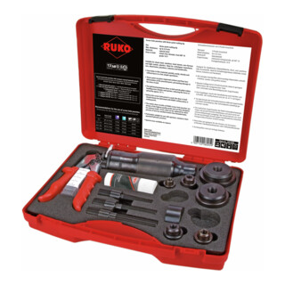 Ruko Schraublochstanzen-Satz 5 Hydraulik im Kunststoffkoffer