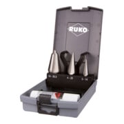 RUKO Set di punte coniche da trapano per alesare 3-14/5-20/16-30,5mm, HSS-Co5, cassetta in plastica ABS