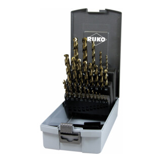 Ruko Set di punte elicoidali Ø 1,0 - 10,5 x 0,5 mm + Ø 3,3 | 4,2 | 6,8 | 10,2 mm