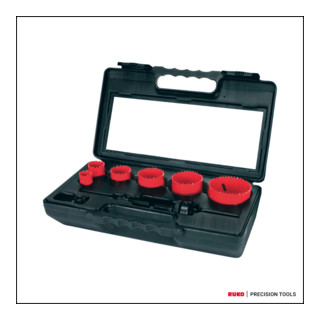 RUKO Set di seghe a tazza HSS bimetallica in valigetta di plastica