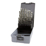 RUKO spiraalboorset DIN 338 type N HSS G in kunststof koffer (ABS) linksdraaiend 25-delig