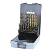 RUKO spiraalboorset DIN 338 Type VA HSSE Co 5 in kunststof koffer (ABS)