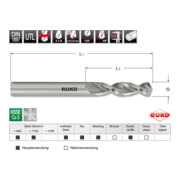 RUKO Spiralbohrer DIN 1897 Typ UTL HSSE Co 5 Ø 6,2 x 70 x 31 mm-1