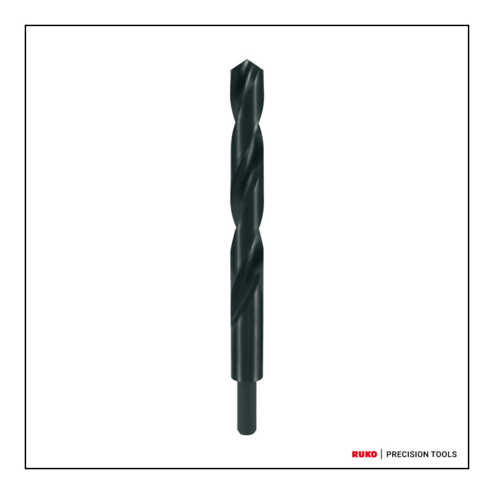 Ruko Spiralbohrer DIN 338 HSS-R Typ N mit abgesetztem Schaft