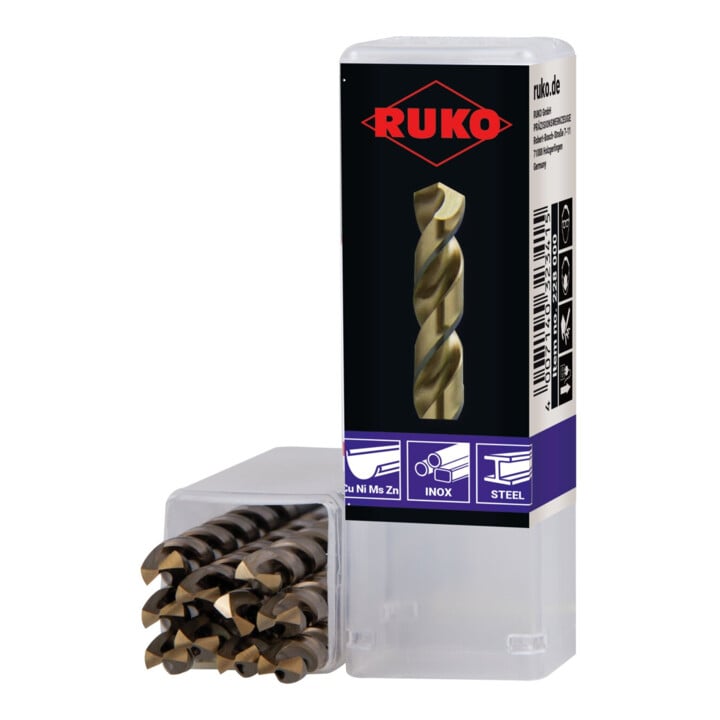 RUKO Spiralbohrer DIN 338 Typ UNI HSSE Co 5 Ø 7,0 x 109 x 69 mm