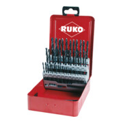 RUKO Spiralbohrersatz DIN 338 Typ N HSS R in Industriekassette Ø 1,0 mm bis 5,9 mm x 0,1 mm-1