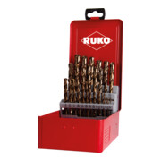 RUKO Spiralbohrersatz DIN 338 Typ N HSSE Co 5 in Industriekassette 29 teilig-1