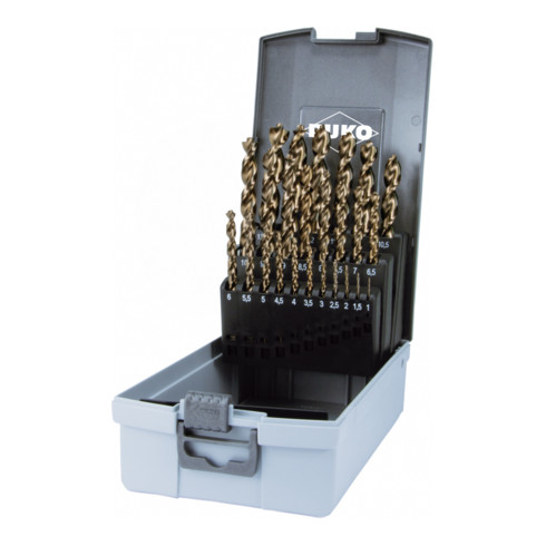 RUKO Spiralbohrersatz DIN 338 Typ TURBO HSS G in Kunststoffkassette (ABS)