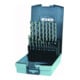 RUKO Spiralbohrersatz DIN338 Typ N TL 3000 D.1-10x0,5mm HSS 19tlg.Ku.-Kassette