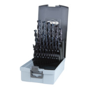 RUKO Spiralbohrersatz DIN338 Typ N TL 3000 D.1-13x0,5mm HSS TiAlN 25tlg.Ku.-Kassette