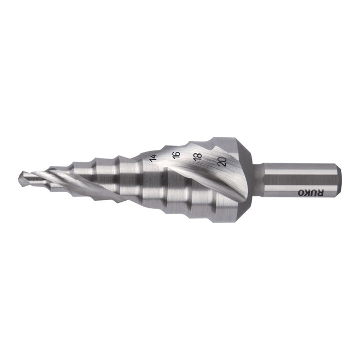 RUKO Stappenboor HSS Co 5, geslepen, spiraalvormig gecanneleerd met kruisslijping 75 mm