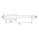 RUKO stiftfrees vorm L KEL D 12mm kop lengte 32mm schacht diameter 6mm HM Verz.Alu