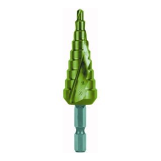 Ruko Stufenbohrer-Bit HSS-TiN, spiralgenutet mit Kreuzanschliff 65 mm HSS