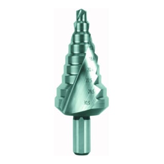 RUKO Stufenbohrer Bohrber.6,5-32,5mm HSS-Co Spiralnut Stufen 12