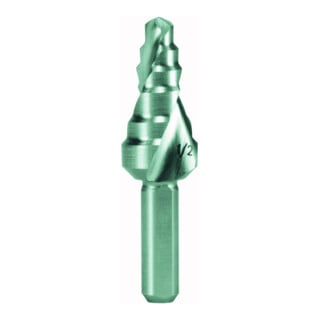 RUKO Stufenbohrer HSS in Zollabmessungen mit Kreuzanschliff Größe Nr. 7