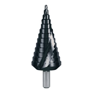 RUKO Stufenbohrer HSS-TiAlN, spiralgenutet mit Kreuzanschliff Größe Nr. 5