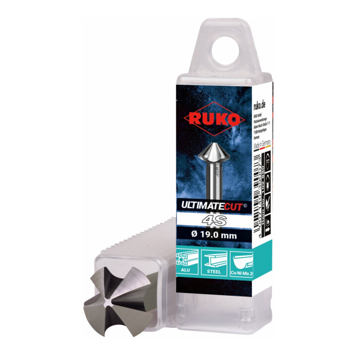 Ruko ULTIMATECUT Kegelsenker 4S HSS DIN 335 90° Ø 10,4 mm