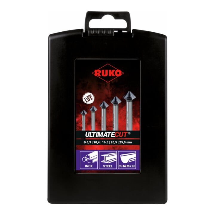 RUKO Ultimatecut Senkersatz HSS RUnaTEC 6,3-25,0 mm 5tlg Rose