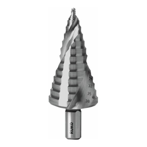 Ruko ULTIMATECUT Stufenbohrer HSS mit FLOWSTEP® Spitze Gr. 3