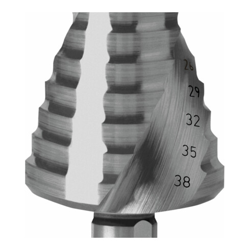 Ruko ULTIMATECUT Stufenbohrer HSS mit FLOWSTEP® Spitze Gr. 3