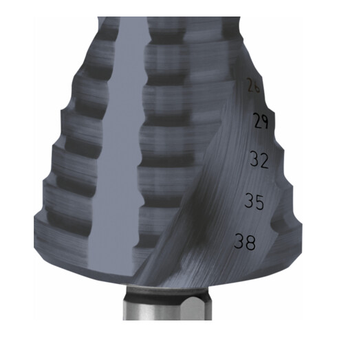 Ruko ULTIMATECUT Stufenbohrer HSS RUnaTEC mit FLOWSTEP® Spitze Gr. 3