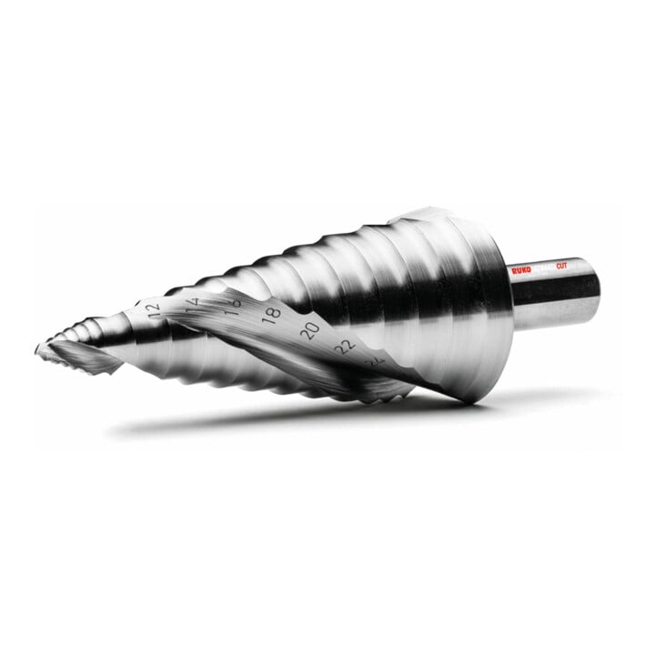 Ruko ULTIMATECUT Stufenbohrer HSSE-Co 5 mit FLOWSTEP® Spitze Gr. 1