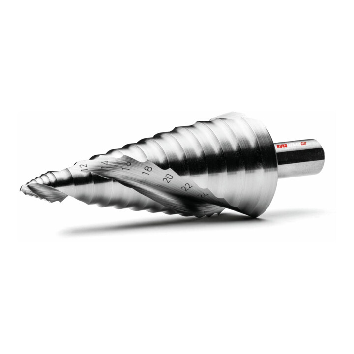 Ruko ULTIMATECUT Stufenbohrer HSSE-Co 5 mit FLOWSTEP® Spitze Gr. 3