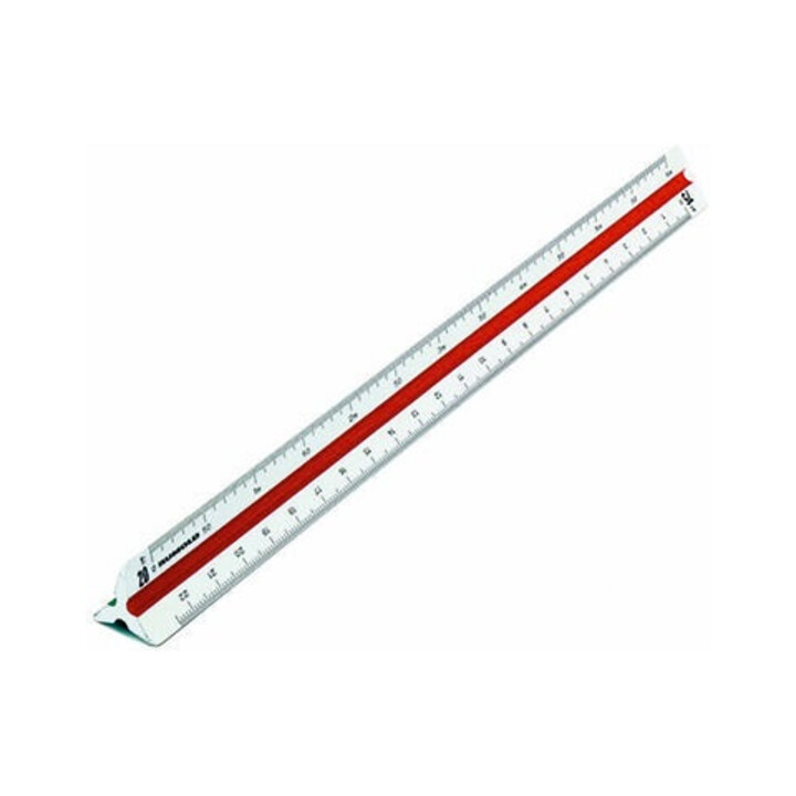 RUMOLD Dreikantmaßstab 160/2/30 Berufsschule 2 30cm Kunststoff weiß