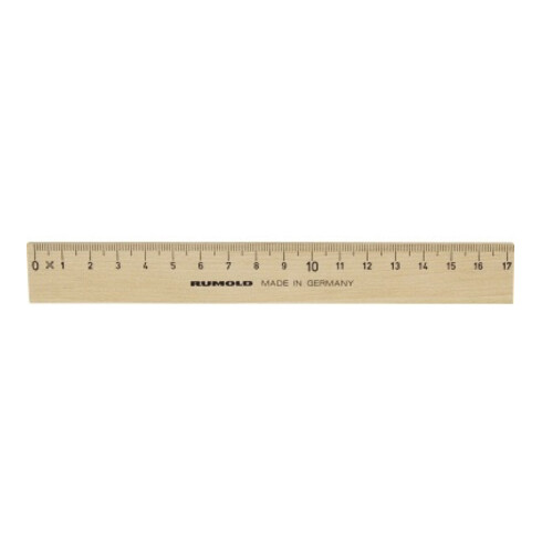 RUMOLD Holzlineal FL 232/17 aus Weißbuche 17cm natur
