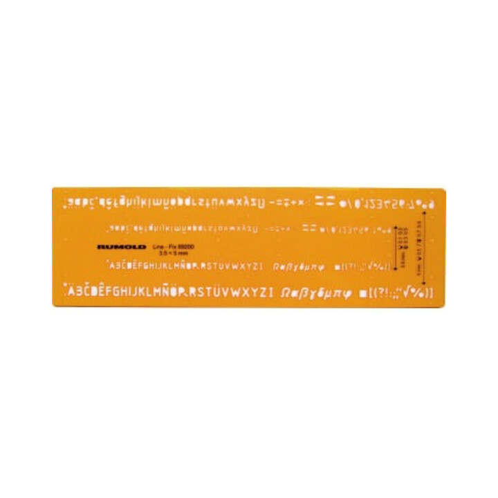 RUMOLD Schriftschablone 89200 Fineliner Schrifthöhe 3,5/5mm or