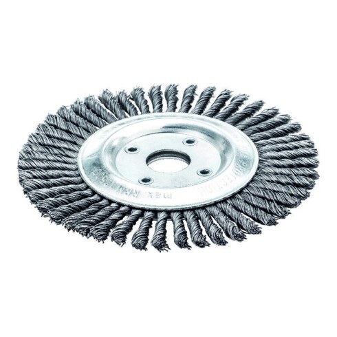 Rundbürste D.115mm Bohr.Drahtstärke 0,5mm STA 6mm 15000min-¹ LESSMANN