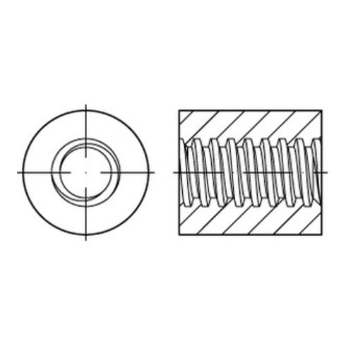 ART 88089 Rundmutter mit Trapezgewinde, Edelstahl A4-70, blank