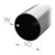 Rundschrankrohr STA weiß Rohraußen-D.20mm Wandst.0,8mm 2500mm PG-1