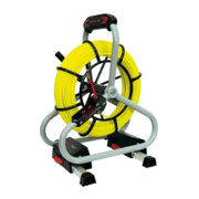 RUNPOTEC Kabeltrekveer-glasvezel met stalen haspel, Bandlengte: 80m