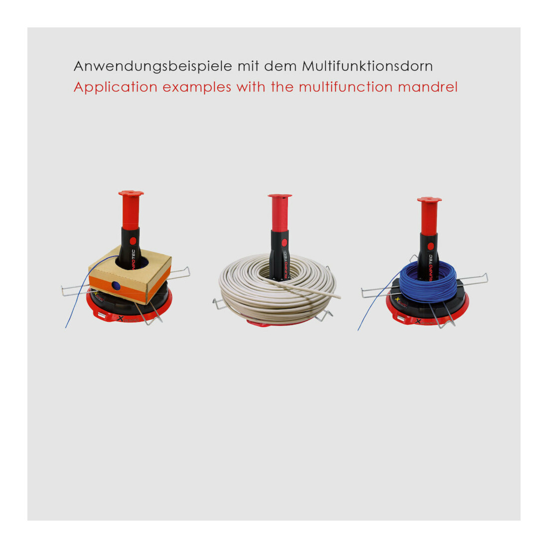 RUNPOTEC Kabeltrommelabroller-Set XB 300 inkl. Multidorn